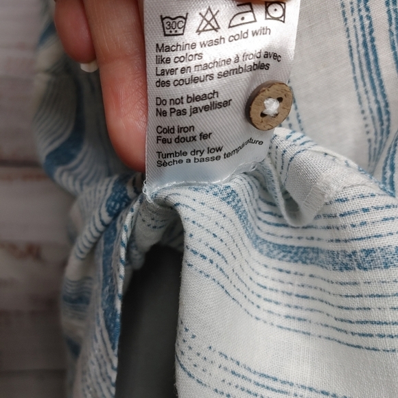 CHASER linen blend ruffle top size XS - Picture 12 of 12